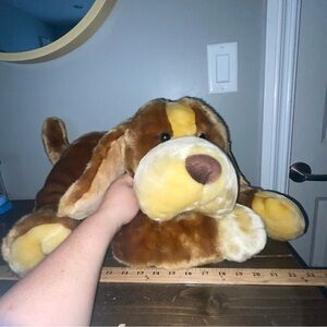 Vintage Toys R Us Animal Alley Jumbo Darby Brown Puppy Dog Stuffed Plush